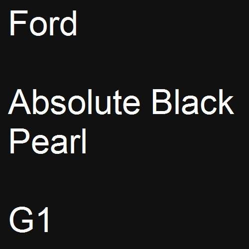 Ford, Absolute Black Pearl, G1.